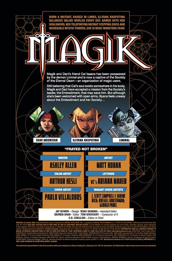 Interior preview page from MAGIK #8 PABLO VILLALOBOS COVER