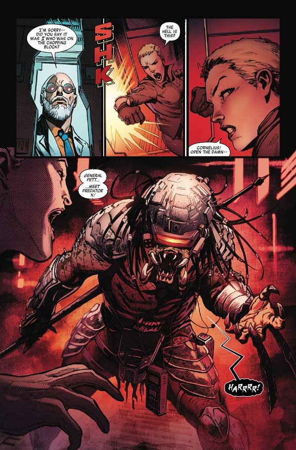 Interior preview page from PREDATOR KILLS THE MARVEL UNIVERSE #1 LEINIL YU COVER