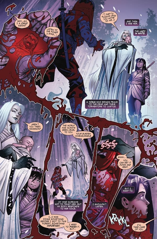 Interior preview page from PSYLOCKE #10 MAHMUD ASRAR COVER