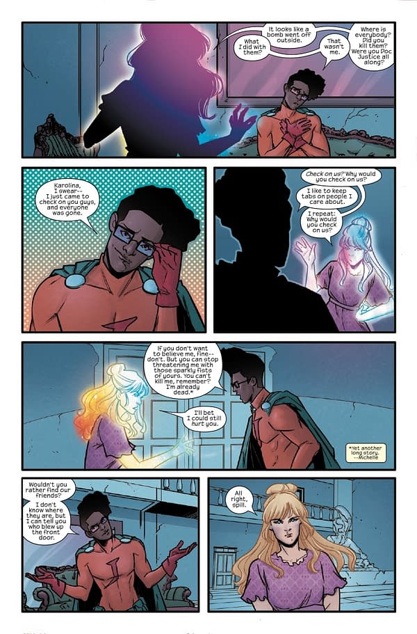 Interior preview page from RUNAWAYS #3 STEPHANIE HANS COVER