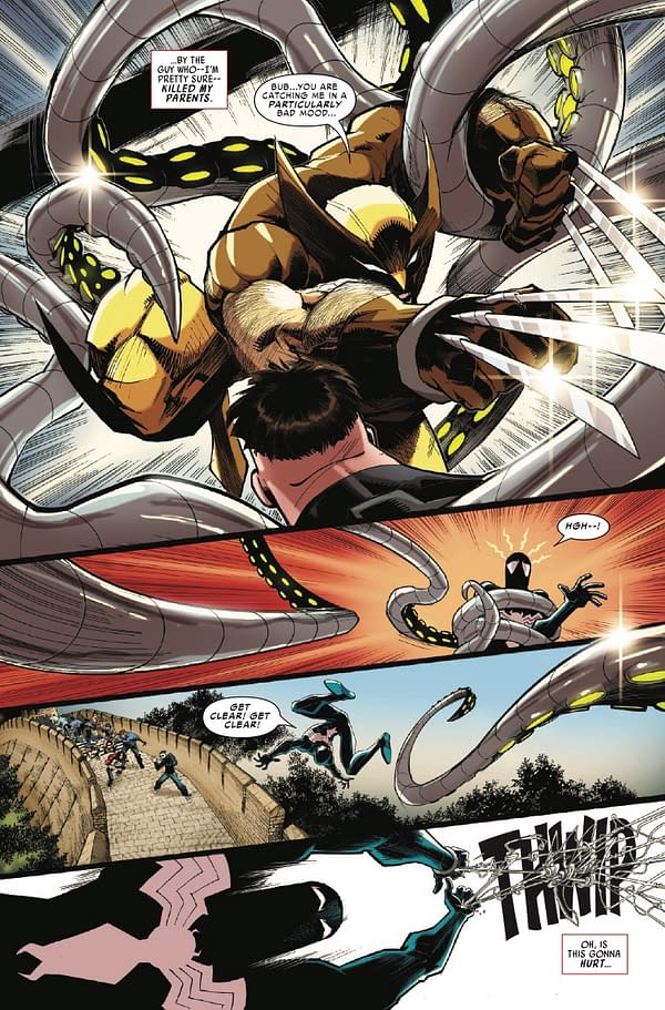 Interior preview page from SPIDER-MAN AND WOLVERINE #4 KAARE ANDREWS COVER