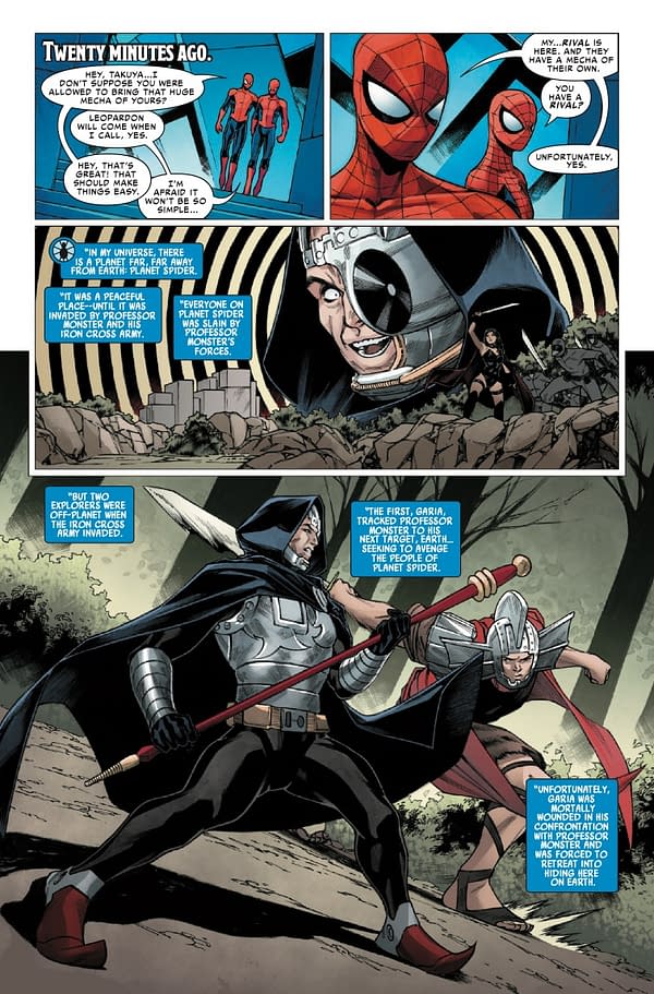 Interior preview page from SPIDER-VERSE VS. VENOMVERSE #4 LUCIANO VECCHIO COVER