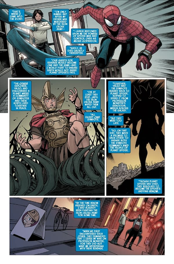 Interior preview page from SPIDER-VERSE VS. VENOMVERSE #4 LUCIANO VECCHIO COVER