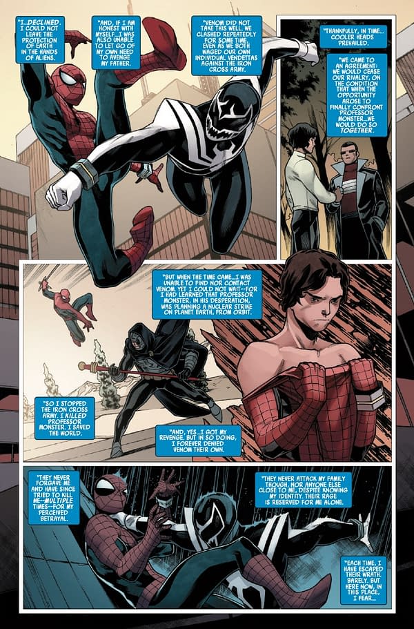 Interior preview page from SPIDER-VERSE VS. VENOMVERSE #4 LUCIANO VECCHIO COVER
