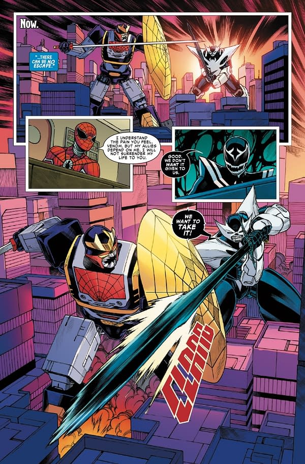 Interior preview page from SPIDER-VERSE VS. VENOMVERSE #4 LUCIANO VECCHIO COVER