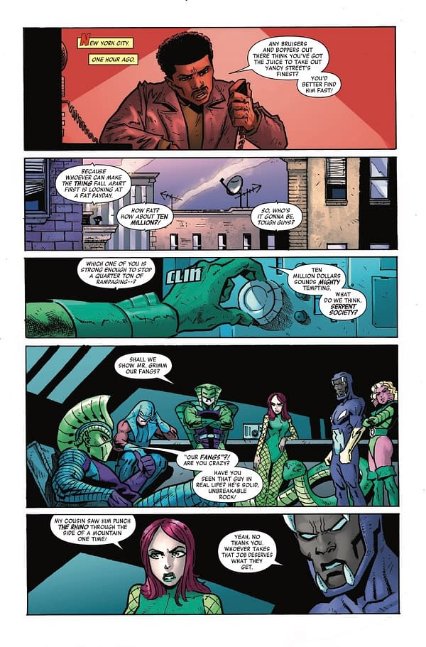 Interior preview page from THING #4 NICK BRADSHAW COVER