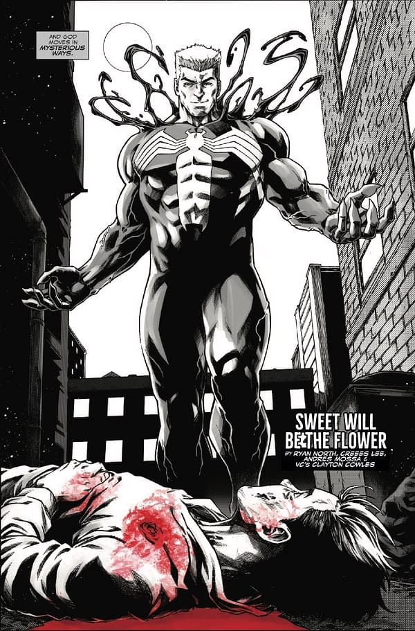 Interior preview page from VENOM: BLACK WHITE AND BLOOD #1 GREG CAPULLO COVER