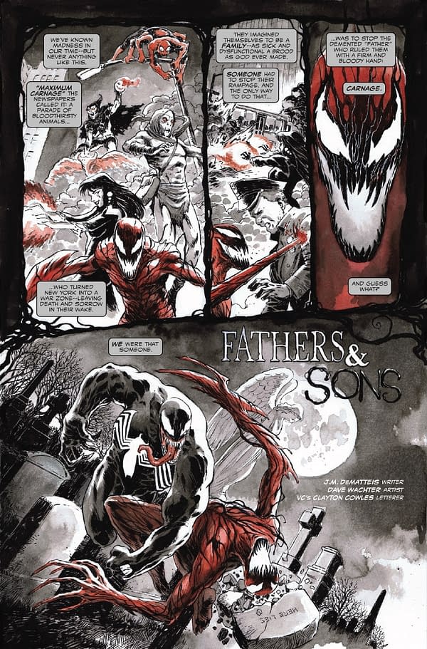 Interior preview page from VENOM: BLACK WHITE AND BLOOD #1 GREG CAPULLO COVER