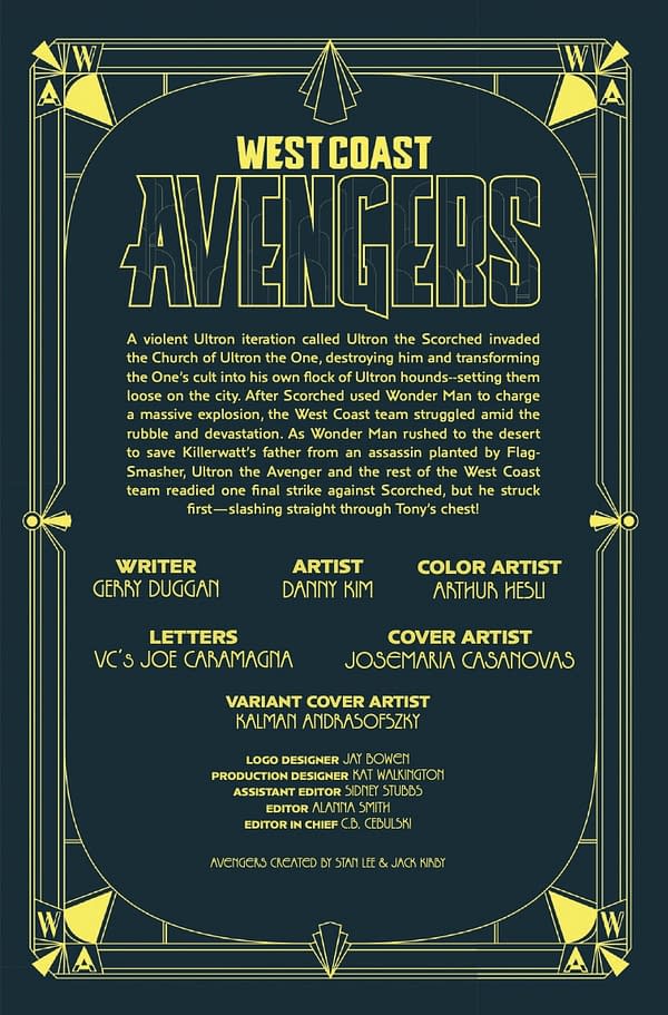 Interior preview page from WEST COAST AVENGERS #10 JOSEMARIA CASANOVAS COVER