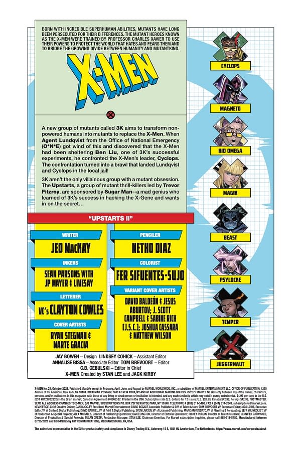 Interior preview page from X-MEN #21 NETHO DIAZ COVER