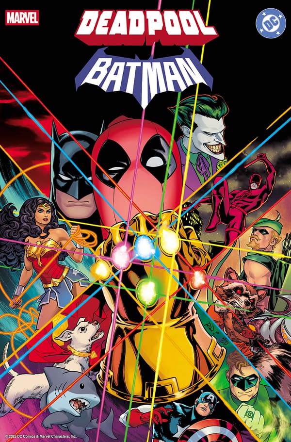 Cover image for MARVEL/DC: DEADPOOL/BATMAN #1 RUSSELL DAUTERMAN HOMAGE VARIANT