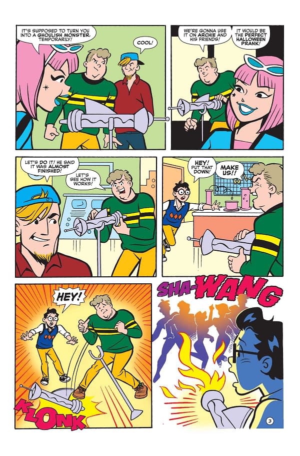 Interior preview page from Archie's Halloween Spectacular