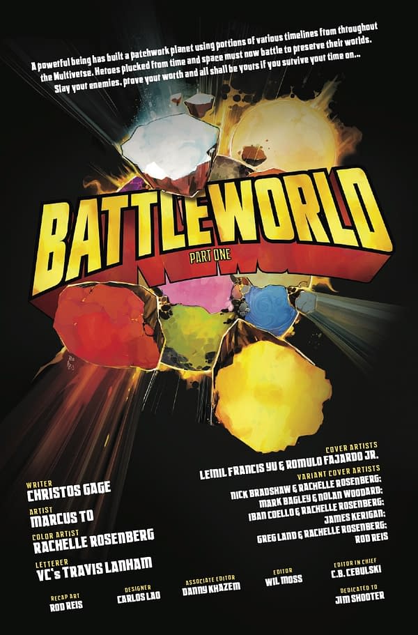 Interior preview page from BATTLEWORLD #1 LEINIL YU COVER