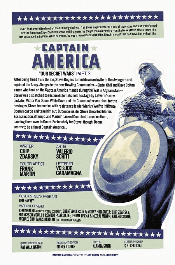 Interior preview page from CAPTAIN AMERICA #3 BEN HARVEY COVER