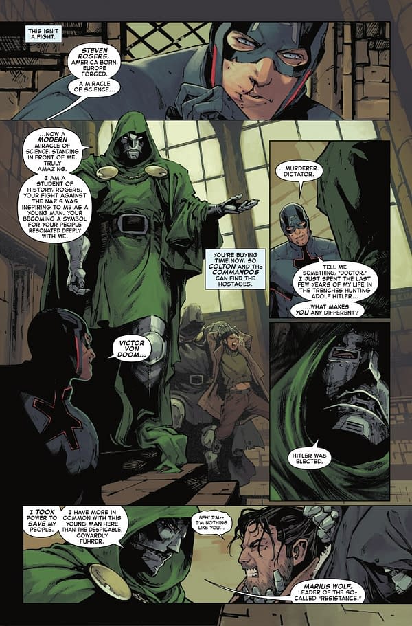 Interior preview page from CAPTAIN AMERICA #3 BEN HARVEY COVER