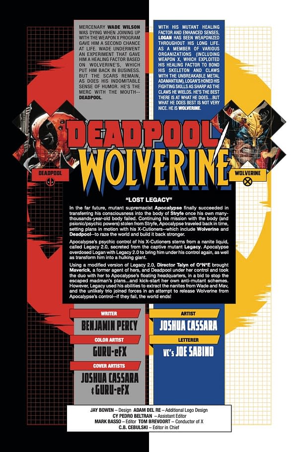 Interior preview page from DEADPOOL/WOLVERINE #10 JOSHUA CASSARA COVER