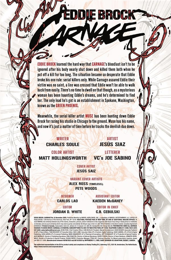 Interior preview page from EDDIE BROCK: CARNAGE #8 JESUS SAIZ COVER