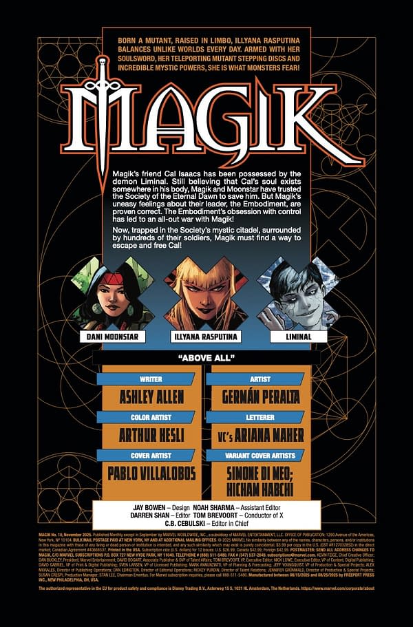 Interior preview page from MAGIK #10 PABLO VILLALOBOS COVER