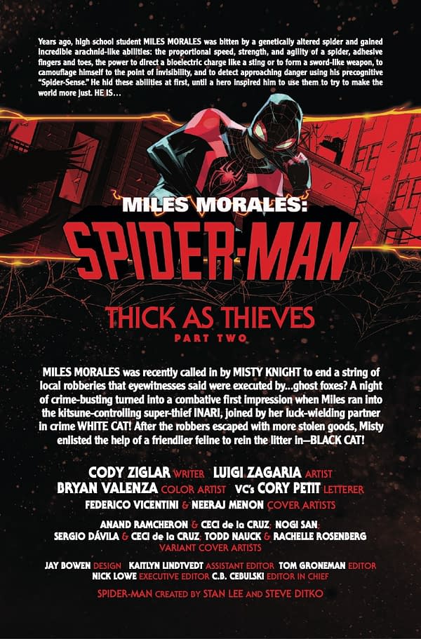 Interior preview page from MILES MORALES: SPIDER-MAN #38 FEDERICO VICENTINI COVER