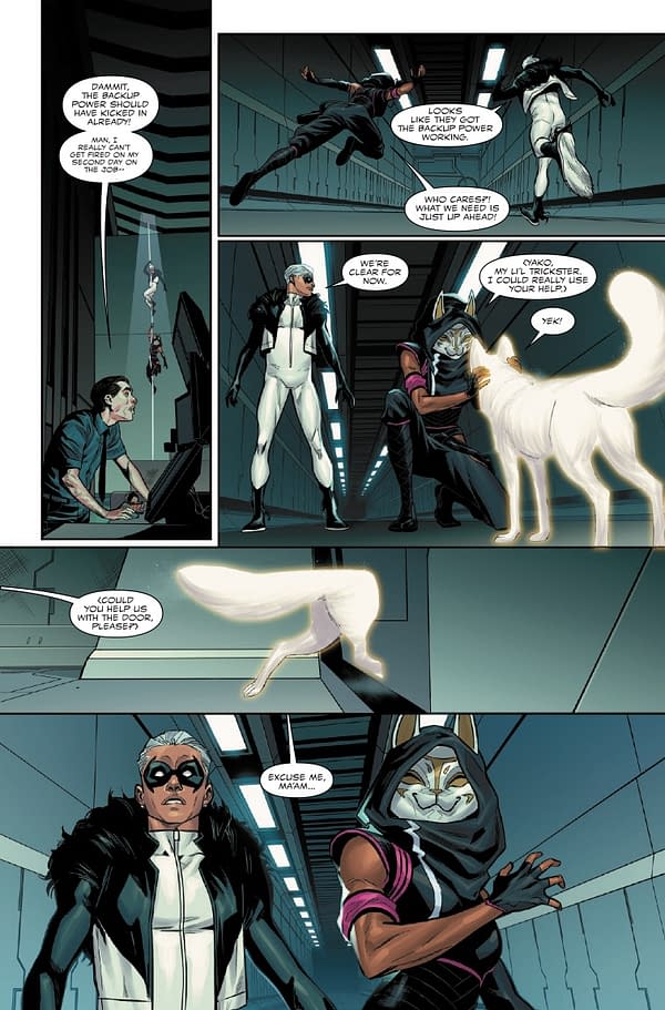 Interior preview page from MILES MORALES: SPIDER-MAN #38 FEDERICO VICENTINI COVER