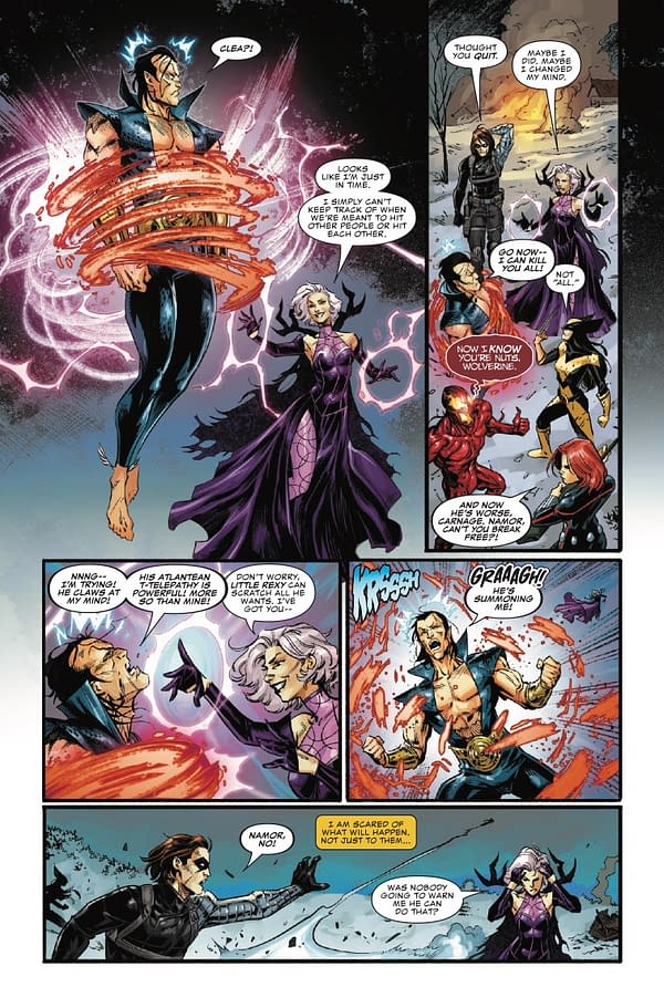Interior preview page from NEW AVENGERS #4 STEPHEN SEGOVIA COVER