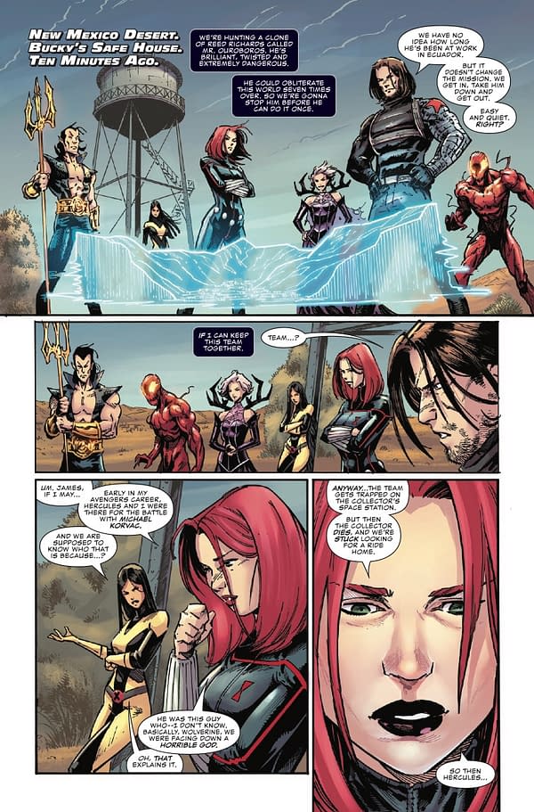 Interior preview page from NEW AVENGERS #5 STEPHEN SEGOVIA COVER