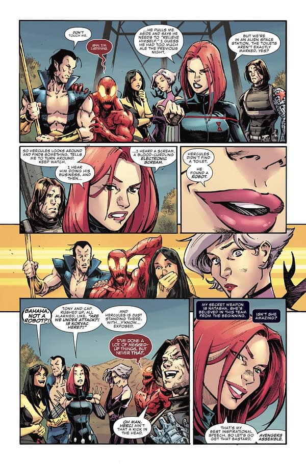 Interior preview page from NEW AVENGERS #5 STEPHEN SEGOVIA COVER