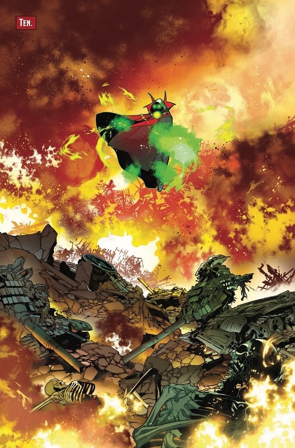 Interior preview page from ONE WORLD UNDER DOOM #7 BEN HARVEY COVER