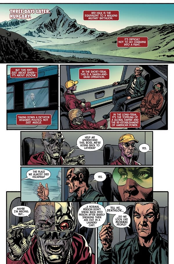 Interior preview page from RED HULK #9 GEOFF SHAW COVER