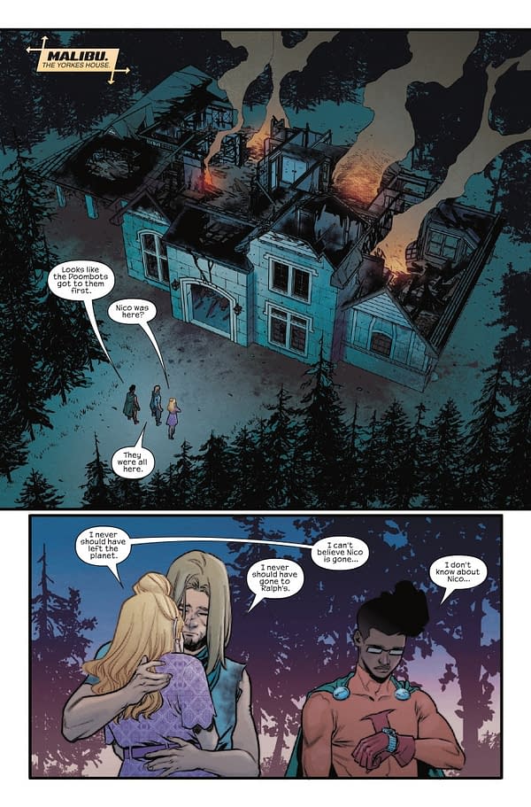 Interior preview page from RUNAWAYS #4 STEPHANIE HANS COVER