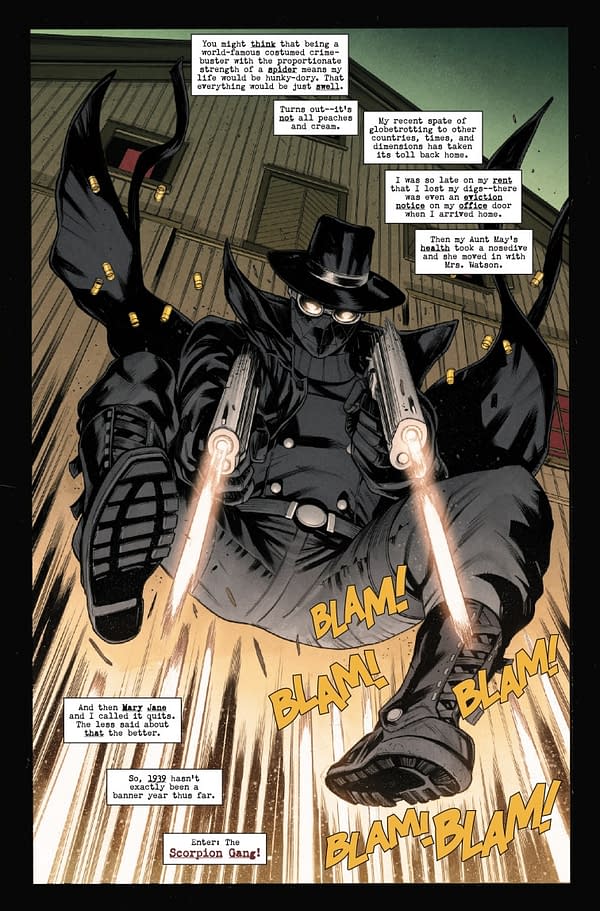 Interior preview page from SPIDER-MAN NOIR #1 SIMONE DI MEO COVER