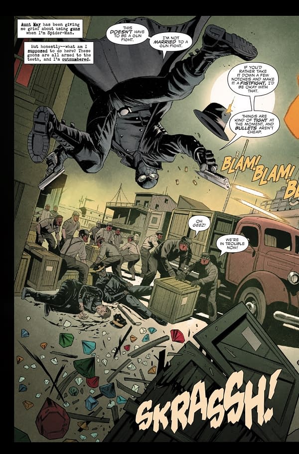 Interior preview page from SPIDER-MAN NOIR #1 SIMONE DI MEO COVER