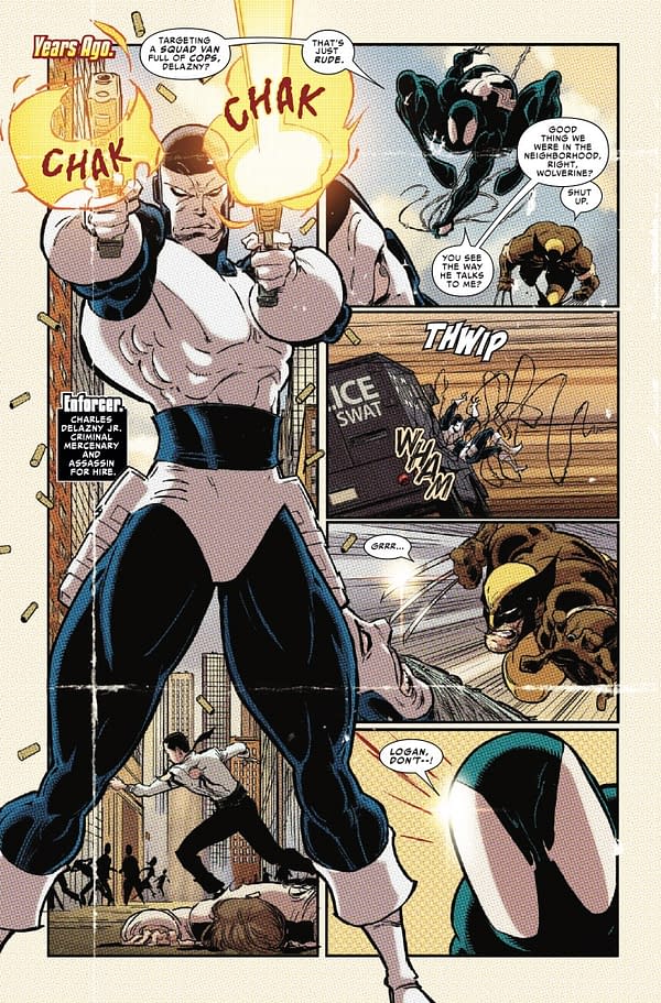 Interior preview page from SPIDER-MAN AND WOLVERINE #5 KAARE ANDREWS COVER
