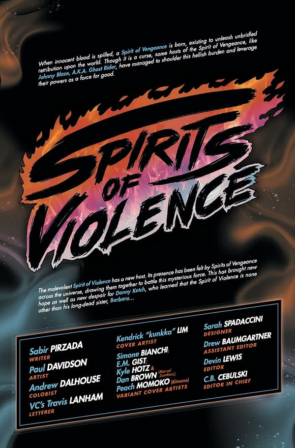 Interior preview page from SPIRITS OF VIOLENCE #1 KENDRICK "KUNKKA" LIM COVER