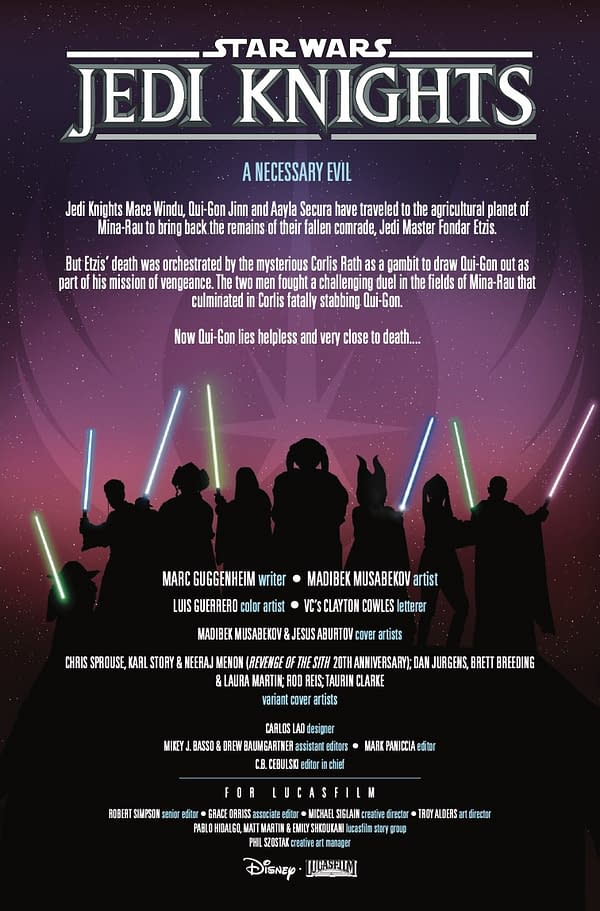 Interior preview page from STAR WARS: JEDI KNIGHTS #7 MADIBEK MUSABEKOV COVER