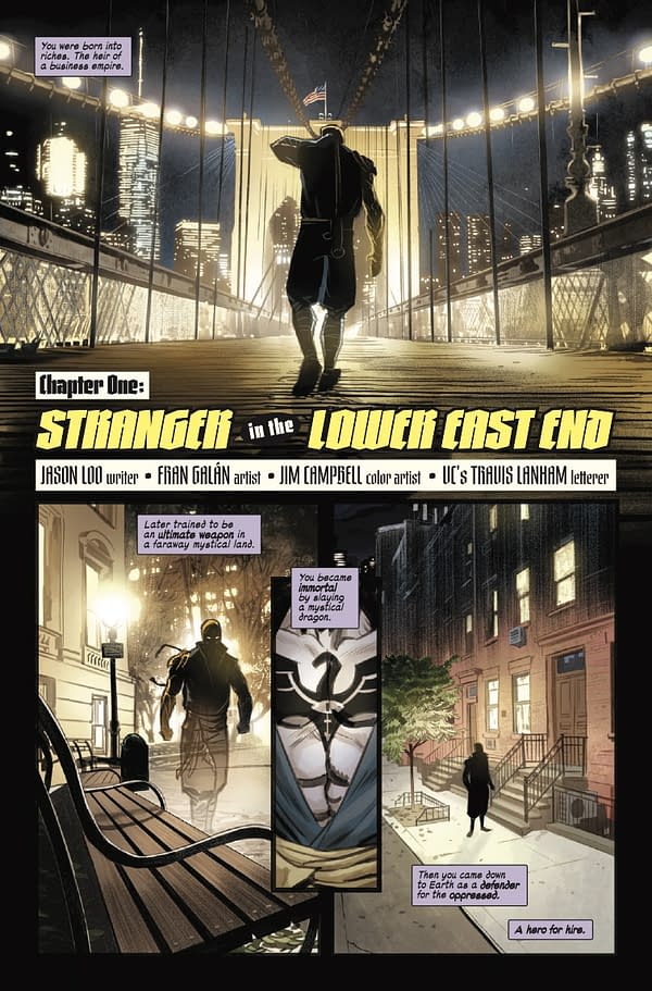 Interior preview page from UNDEAD IRON FIST #1 WHILCE PORTACIO COVER