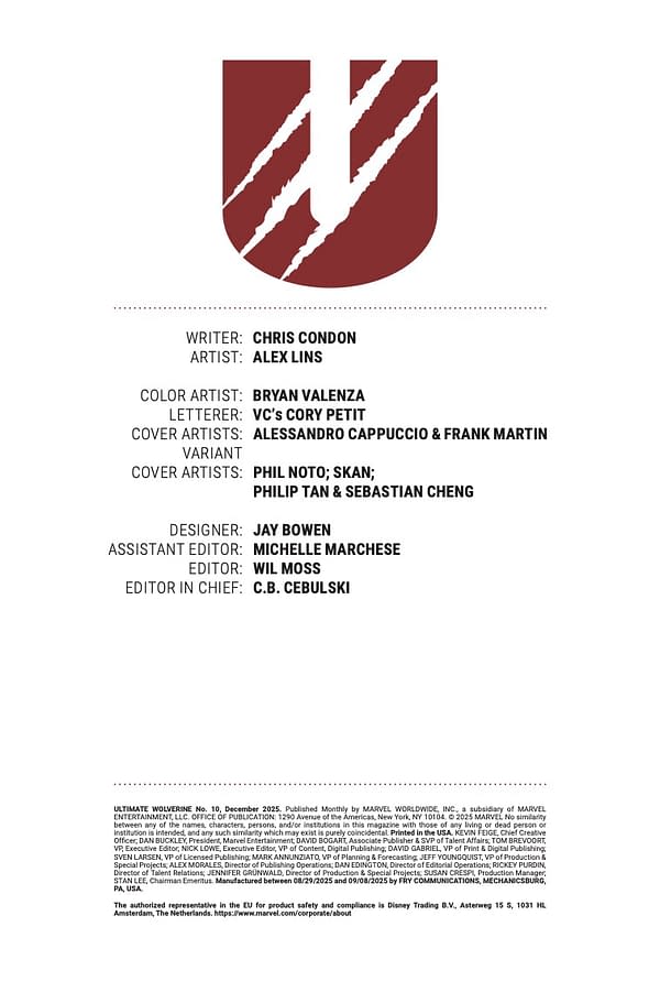 Interior preview page from ULTIMATE WOLVERINE #10 ALESSANDRO CAPPUCCIO COVER