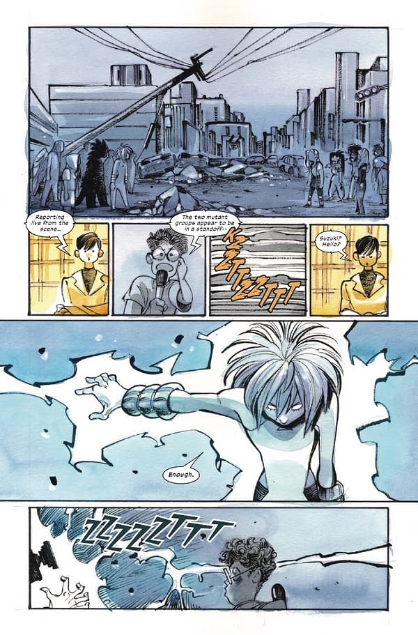 Interior preview page from ULTIMATE X-MEN #19 PEACH MOMOKO COVER