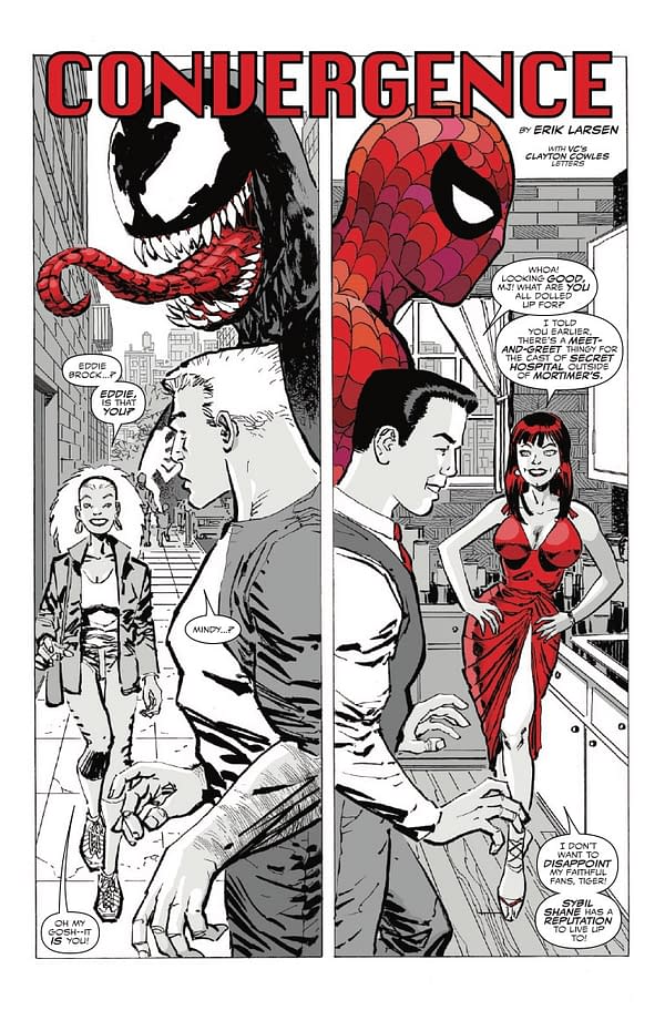 Interior preview page from VENOM: BLACK WHITE AND BLOOD #2 JOSHUA CASSARA COVER