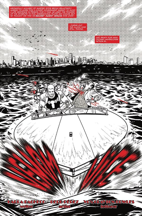 Interior preview page from VENOM: BLACK WHITE AND BLOOD #2 JOSHUA CASSARA COVER