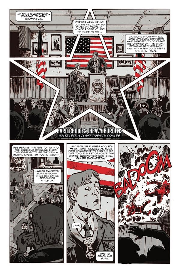 Interior preview page from VENOM: BLACK WHITE AND BLOOD #2 JOSHUA CASSARA COVER