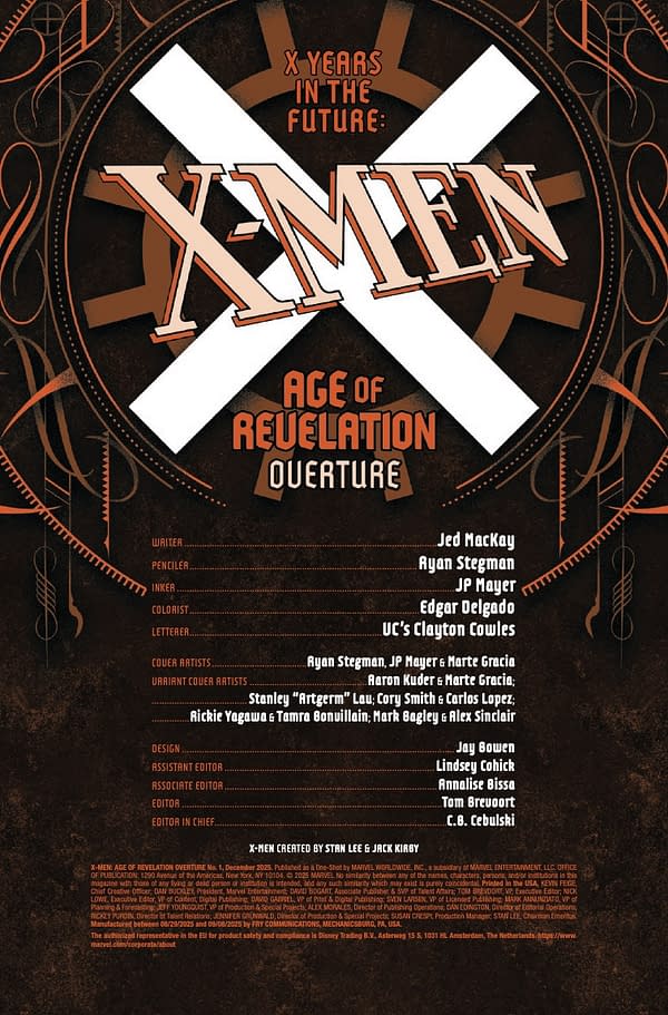 Interior preview page from X-MEN: AGE OF REVELATION OVERTURE #1 RYAN STEGMAN COVER
