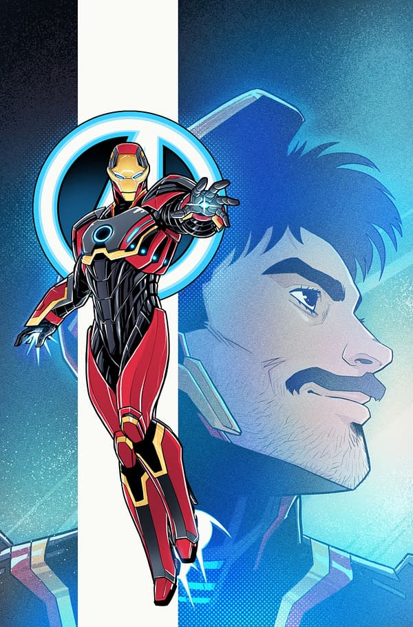 Cover image for AVENGERS #31 LUCIANO VECCHIO IRON MAN VIRGIN VARIANT