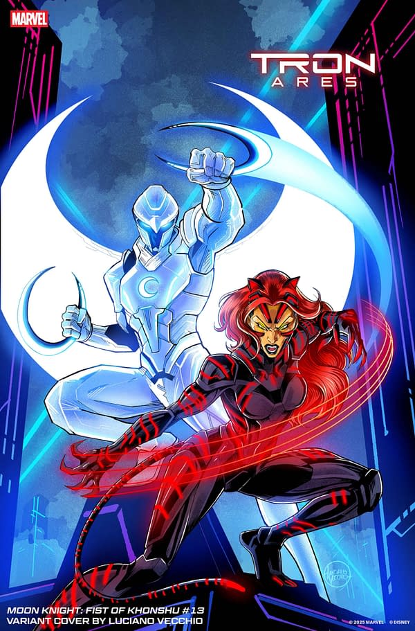 Cover image for MOON KNIGHT: FIST OF KHONSHU #13 LUCIANO VECCHIO TRON: ARES VARIANT