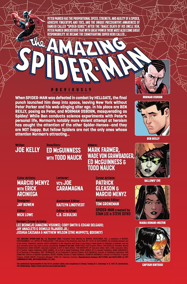 Interior preview page from AMAZING SPIDER-MAN #14 PATRICK GLEASON COVER
