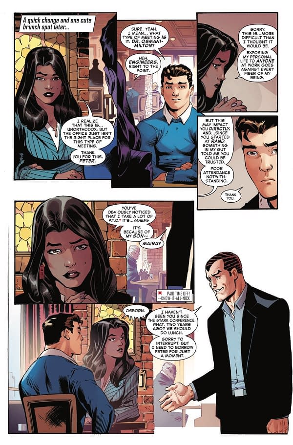 Interior preview page from AMAZING SPIDER-MAN #14 PATRICK GLEASON COVER