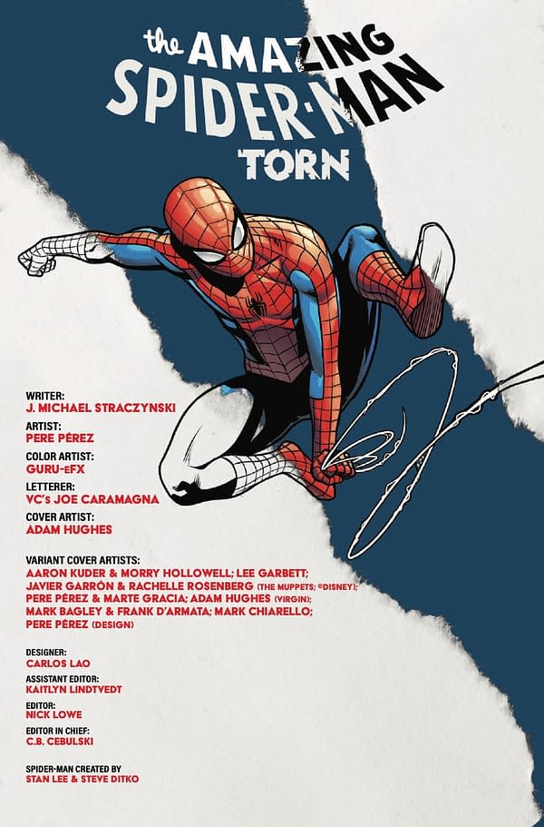 Interior preview page from AMAZING SPIDER-MAN: TORN #1 ADAM HUGHES COVER