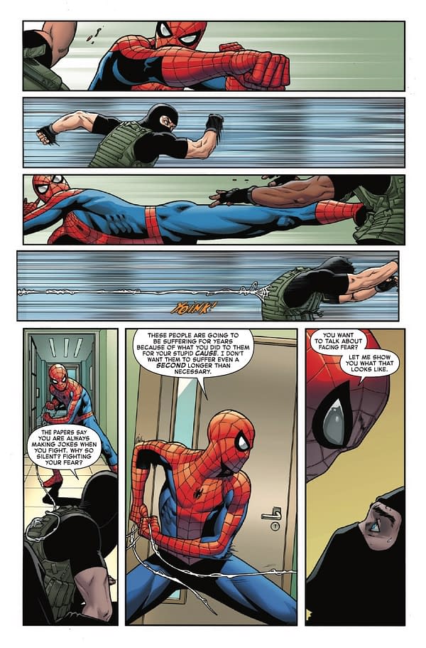 Interior preview page from AMAZING SPIDER-MAN: TORN #1 ADAM HUGHES COVER