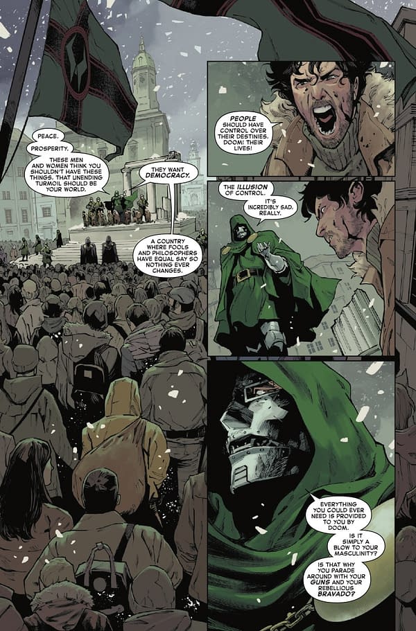 Interior preview page from CAPTAIN AMERICA #4 BEN HARVEY COVER