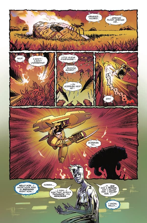 Interior preview page from DEATH OF THE SILVER SURFER #5 DIKE RUAN COVER
